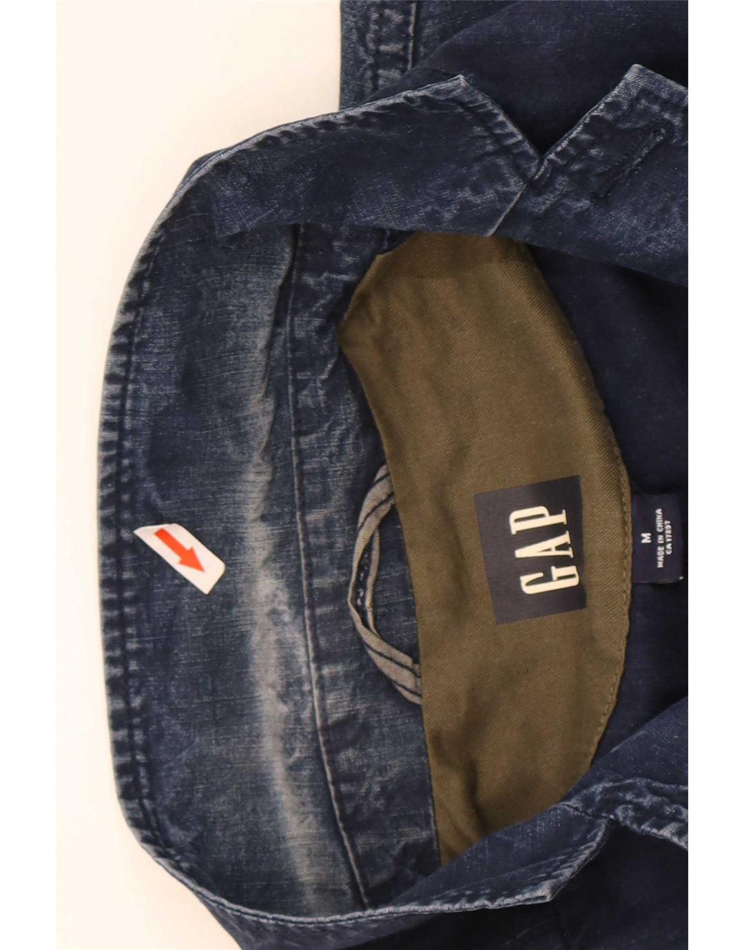 Jaqueta blazer masculina Gap com 3 botões jeans Reino Unido 38 algodão azul marinho médio