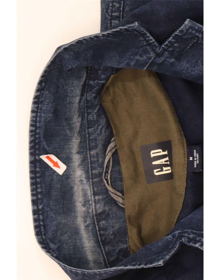 Jaqueta blazer masculina Gap com 3 botões jeans Reino Unido 38 algodão azul marinho médio