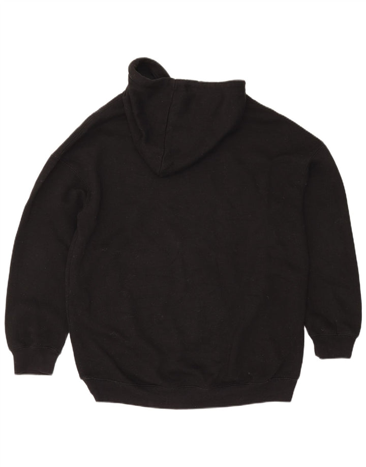 Zara Womens Oversized Hoodie Jumper UK 10 Pequeno Poliéster Preto