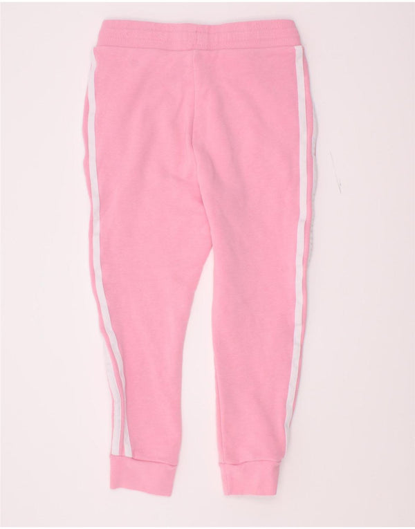 Adidas meninas calças de treino joggers 5-6 anos algodão rosa