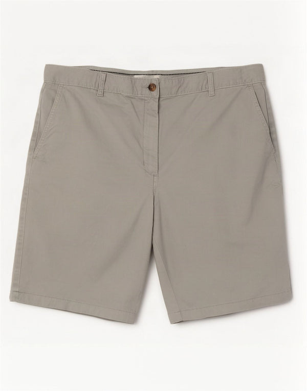Shorts chino feminino Marks & Spencer Reino Unido 16 grande W36 algodão cinza