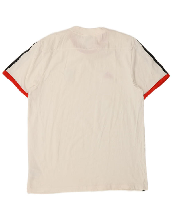 Camiseta masculina Adidas de manga curta Top grande algodão branco