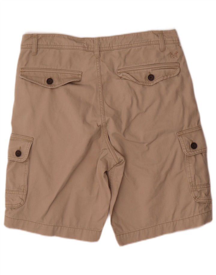 Crew Clothing Mens Cargo Shorts W32 Algodão Bege Médio