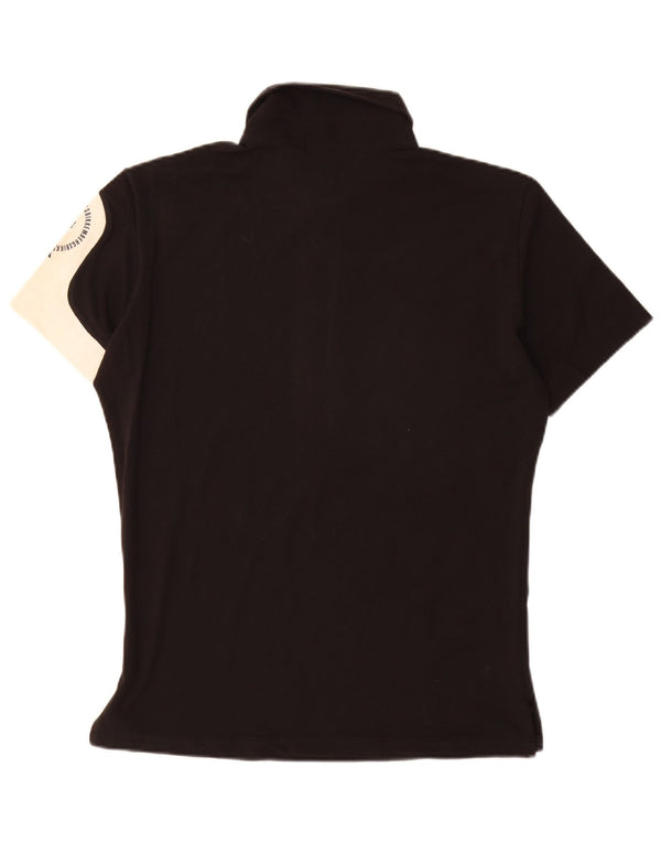 Camisa polo masculina BIKKEMBERGS médio preto colorblock algodão