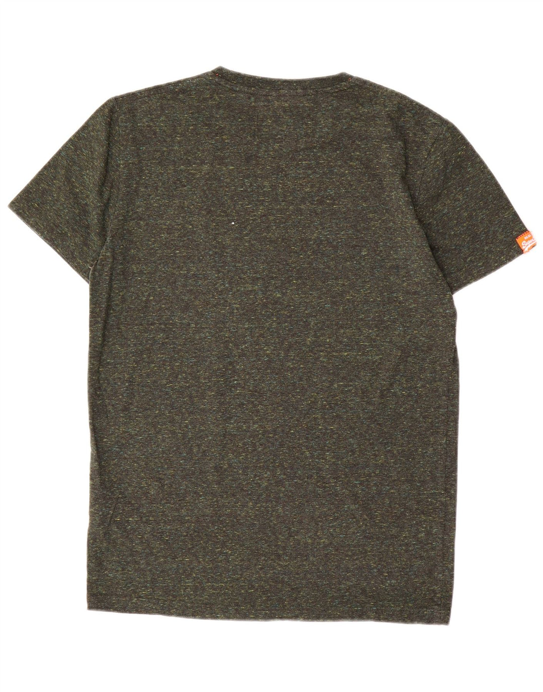 Camiseta masculina Superdry Top médio cáqui algodão manchado
