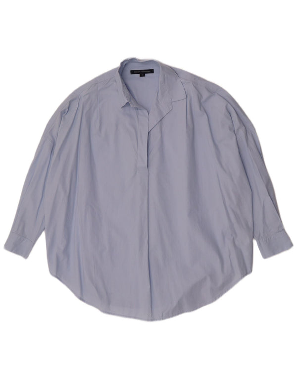 Camisa pulôver feminina manga 3/4 French Connection Reino Unido 10 azul pequeno