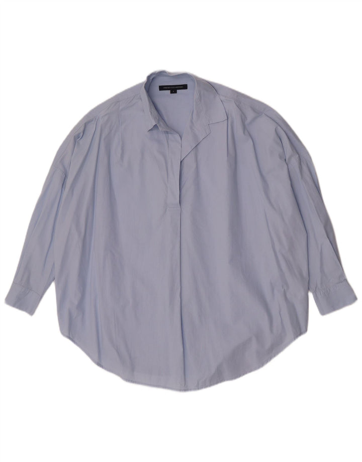 Camisa pulôver feminina manga 3/4 French Connection Reino Unido 10 azul pequeno