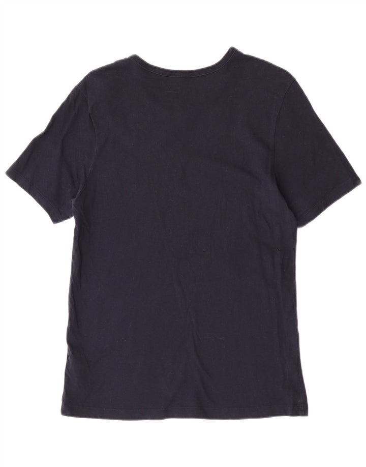 Camiseta masculina Hugo Boss Top médio algodão azul marinho