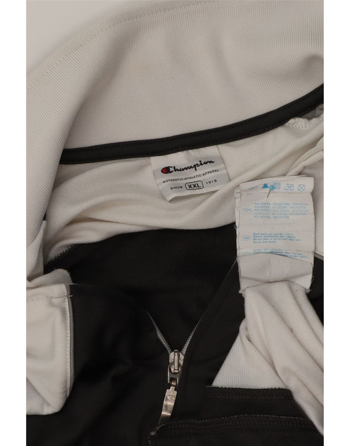 Champion Mens Treino Top Jacket 2XL Preto Colourblock Poliéster