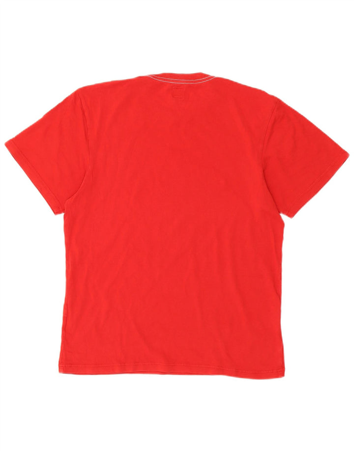 Adidas Mens Graphic T-Shirt Top Médio Algodão Vermelho
