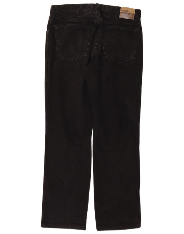 Wrangler masculino regular fit jeans reto W34 L32 algodão preto