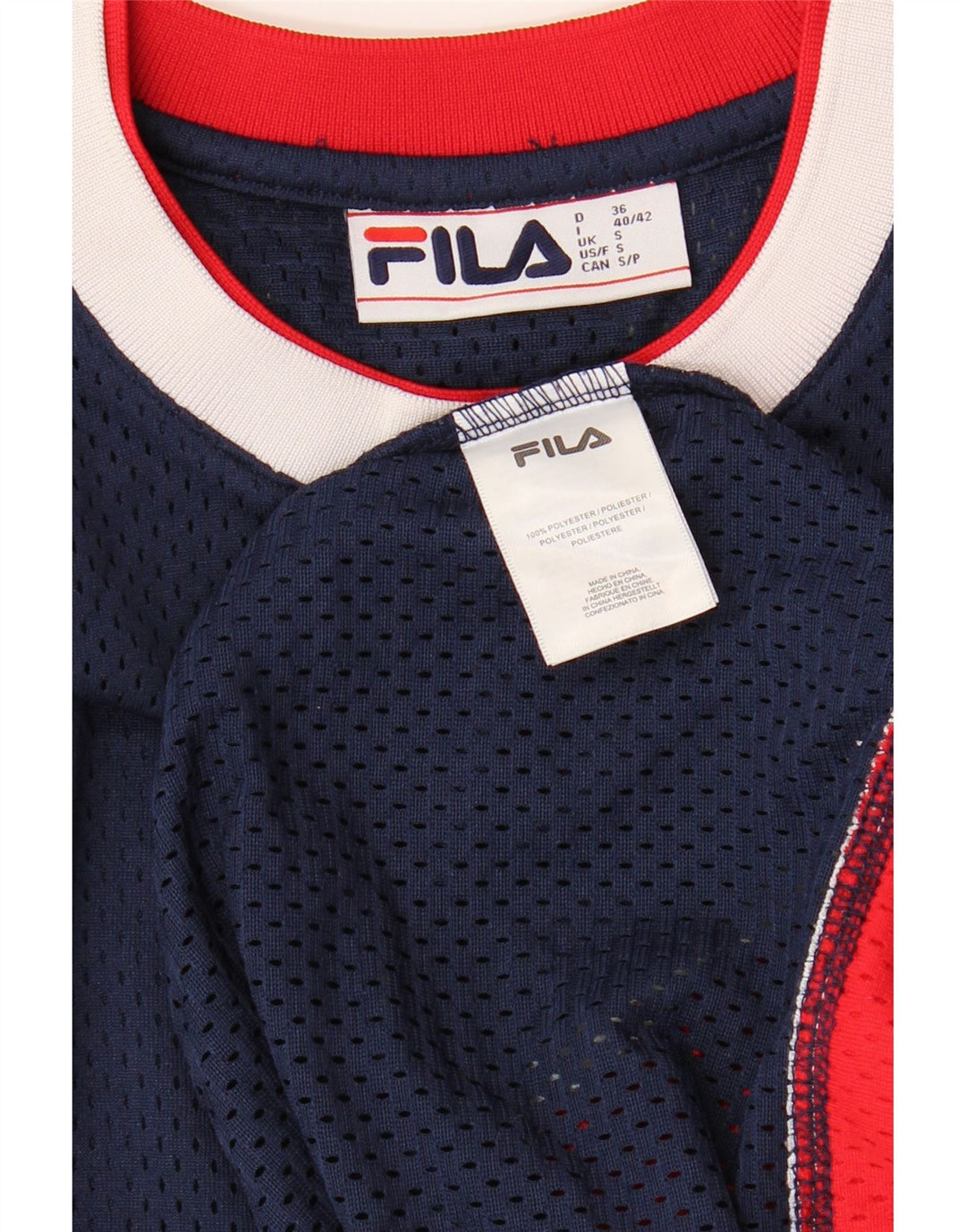 Camiseta masculina gráfica FILA Top pequeno azul marinho