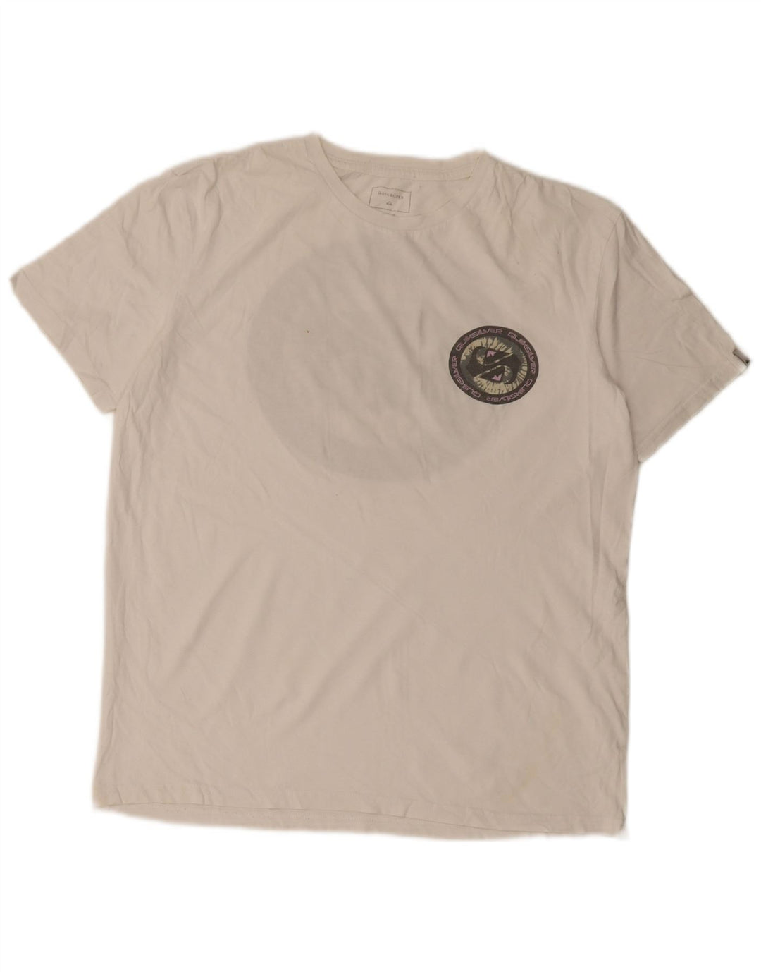 Camiseta masculina Quiksilver Regular Fit Graphic Top Médio Branco