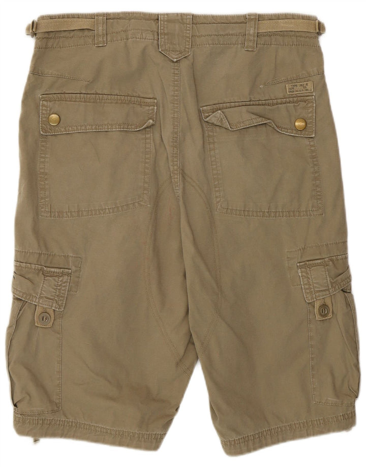 H&M Mens Cargo Shorts W32 Médio Caqui