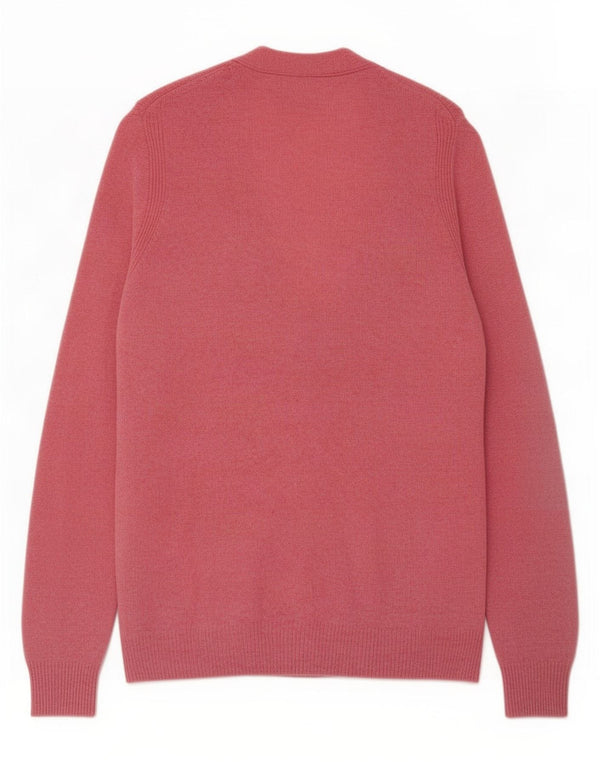 Suéter cardigã feminino Marks & Spencer UK 16 grande lã rosa