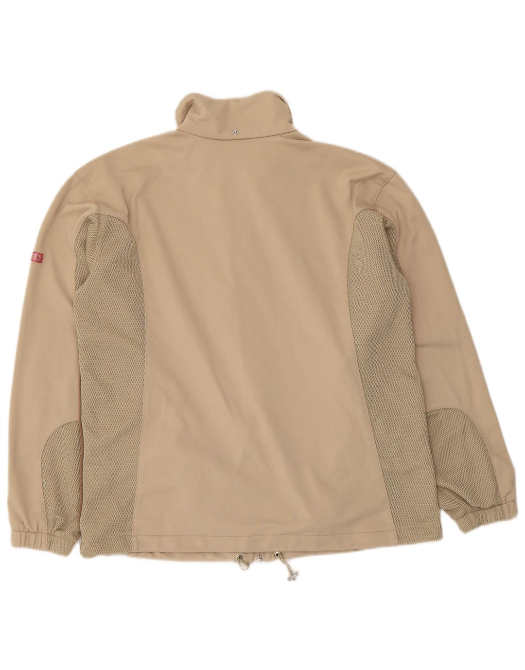 Diadora Womens Oversized Tracksuit Top Jacket UK 10 Pequeno Bege Colourblock