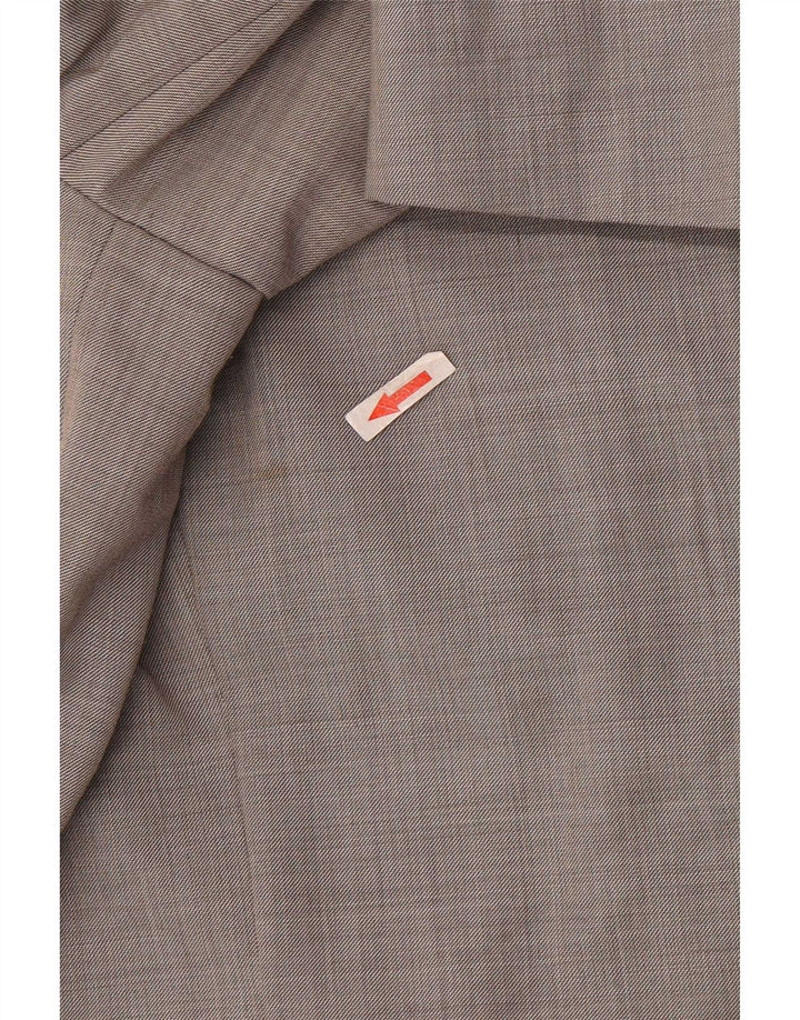 Jaqueta blazer masculina de 2 botões Marks & Spencer Reino Unido 48 2XL lã cinza