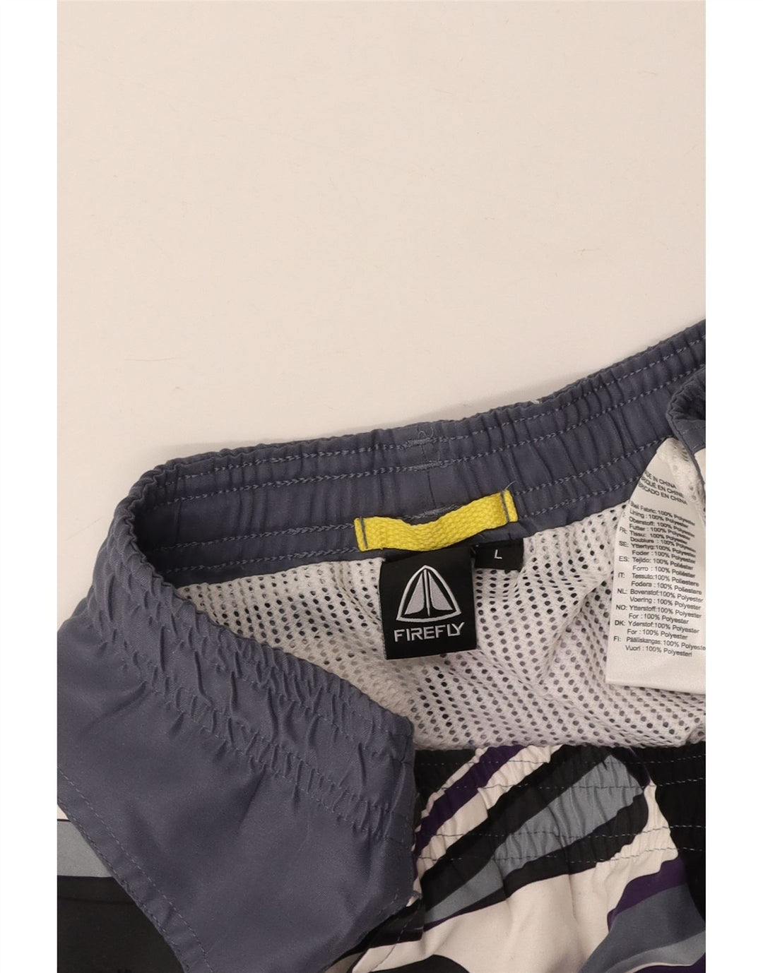 Shorts de natação masculino FIREFLY grande poliéster geométrico multicolorido