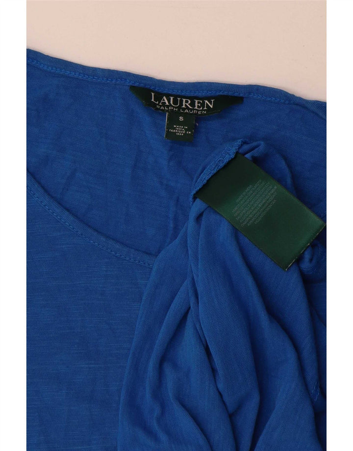 Colete feminino Ralph Lauren UK 10 pequeno algodão azul