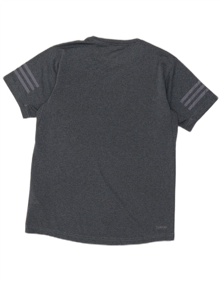 ADIDAS Mens Climacool T-Shirt Top Pequeno Poliéster Salpicado Azul