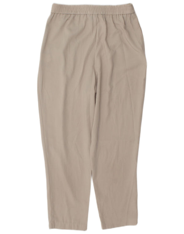 Zara Calça feminina casual cônica pequena W26 L25 poliéster bege