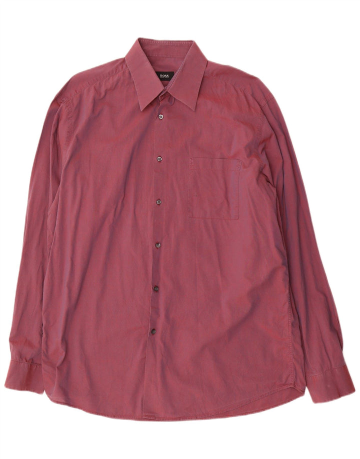 Camisa masculina Hugo Boss tamanho 41 16 grande Borgonha