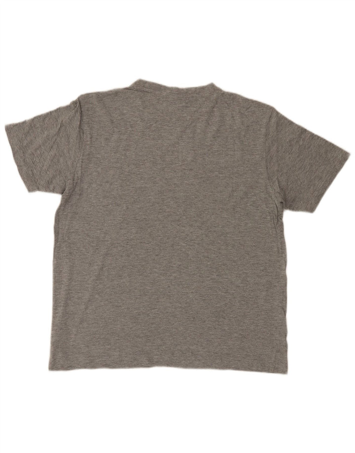 Ellesse Camiseta masculina gráfica Top algodão cinza médio