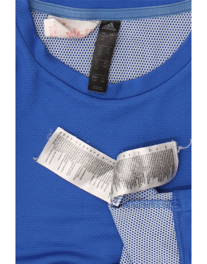 Camiseta ADIDAS Menino Aeroready Top 13-14 Anos Azul Poliéster