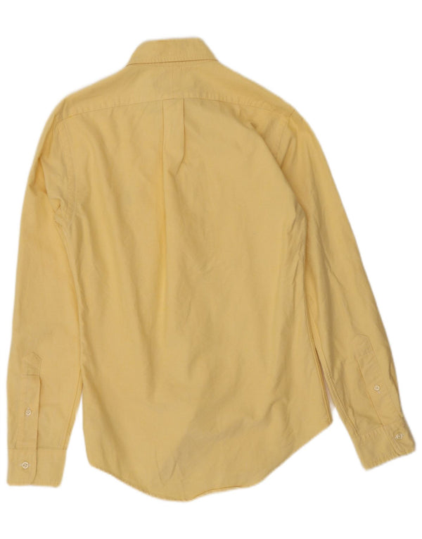 Ralph Lauren Mens Camisa Slim Fit XS Algodão Amarelo