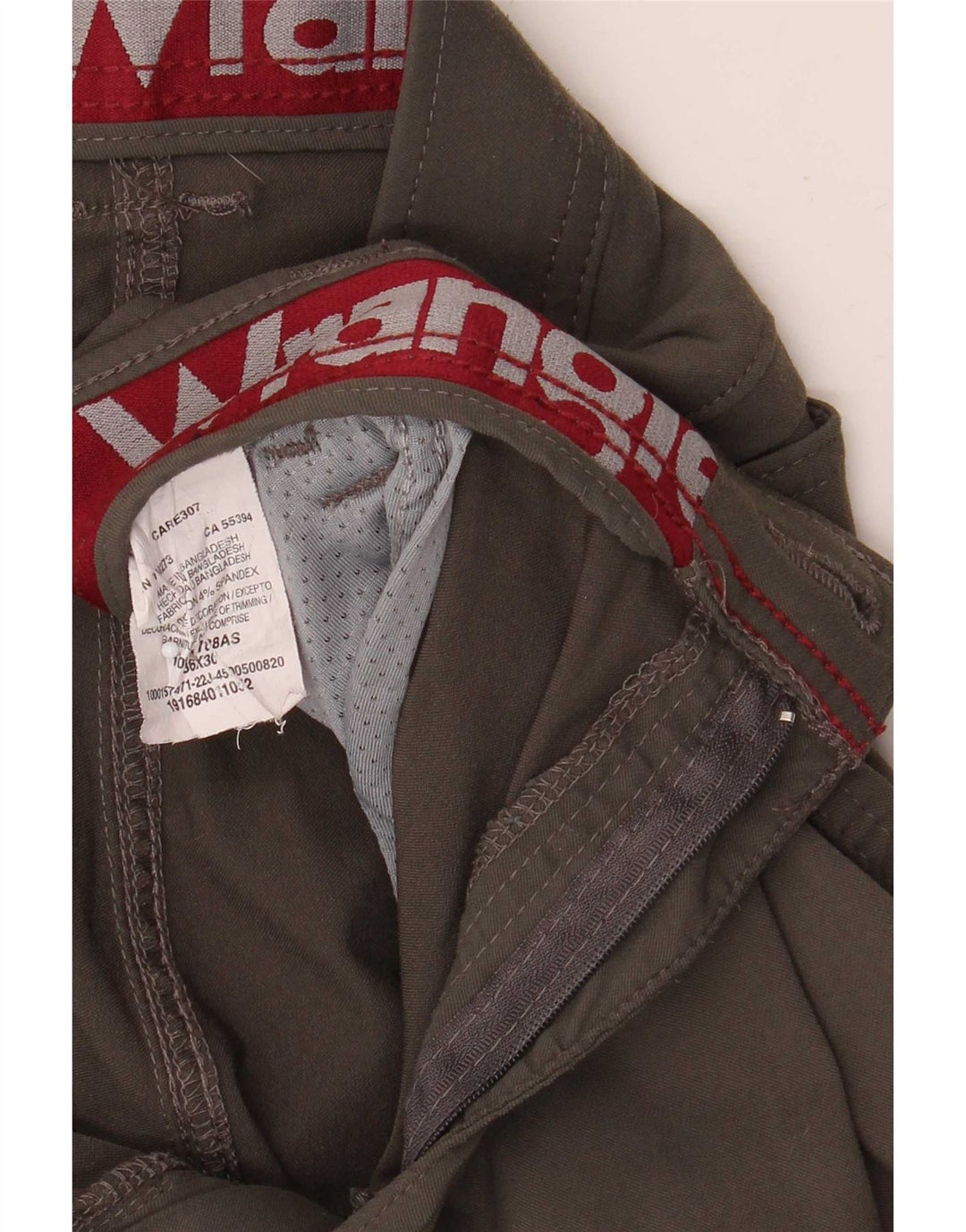 Wrangler Mens Slim Cargo Calças W36 L30 Cinza Nylon