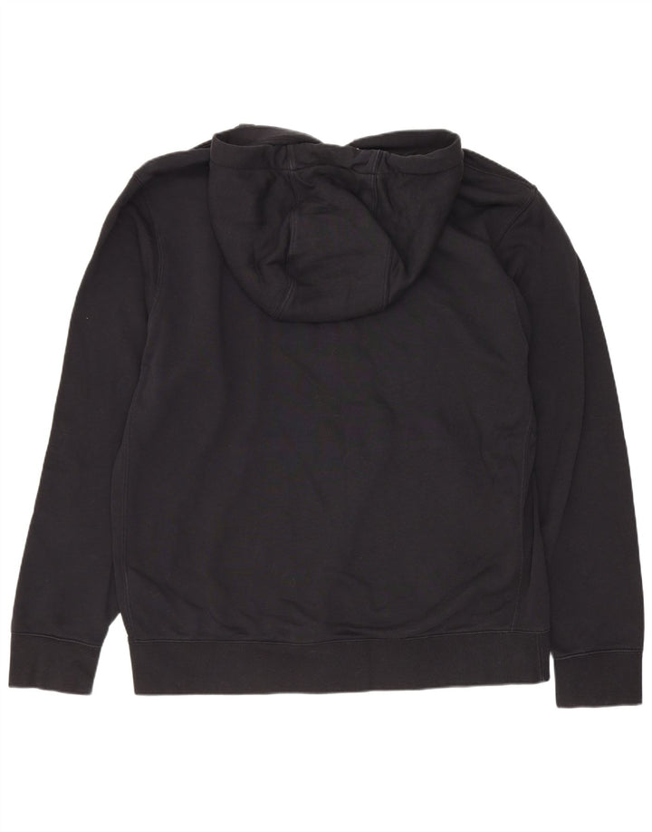 Nike Mens Hoodie Jumper Grande Algodão Preto