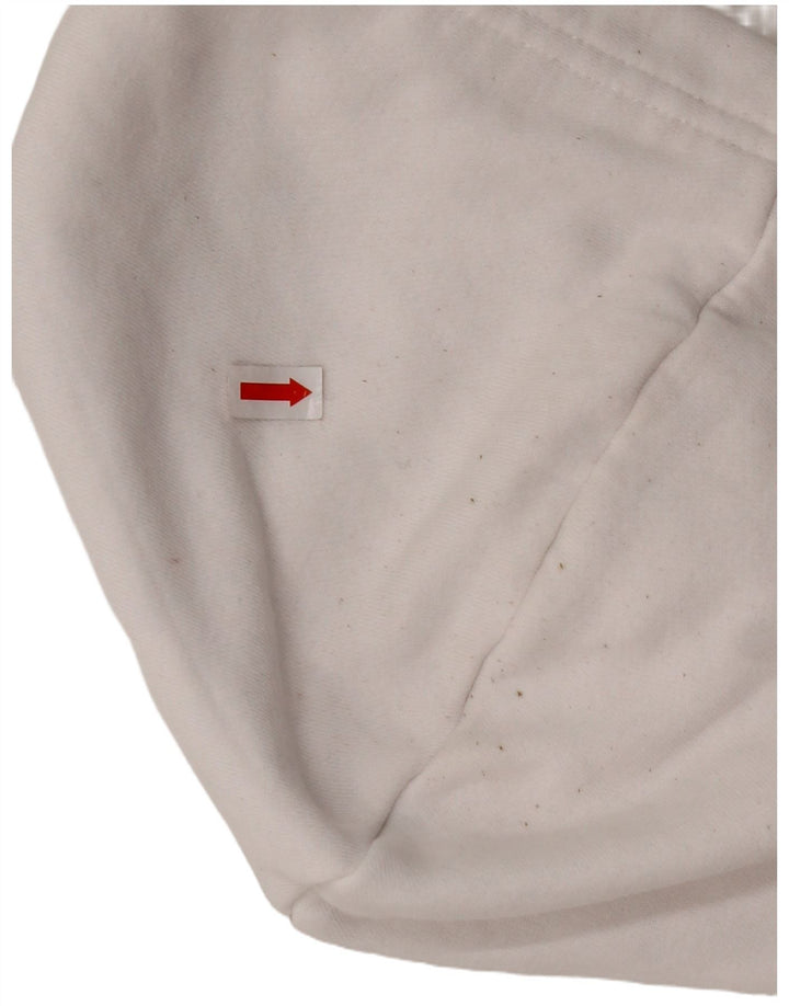 JORDAN Meninos moletom com capuz gráfico 13-14 anos XL algodão branco