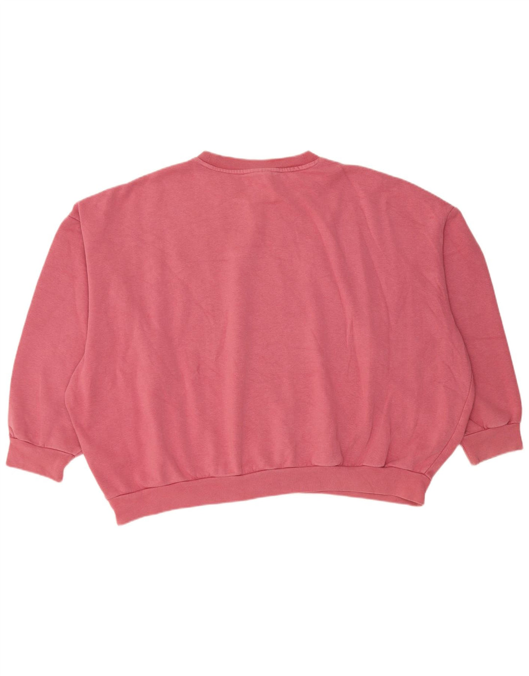 ADIDAS Womens Oversized Sweatshirt Jumper UK 12 Médio Algodão Rosa