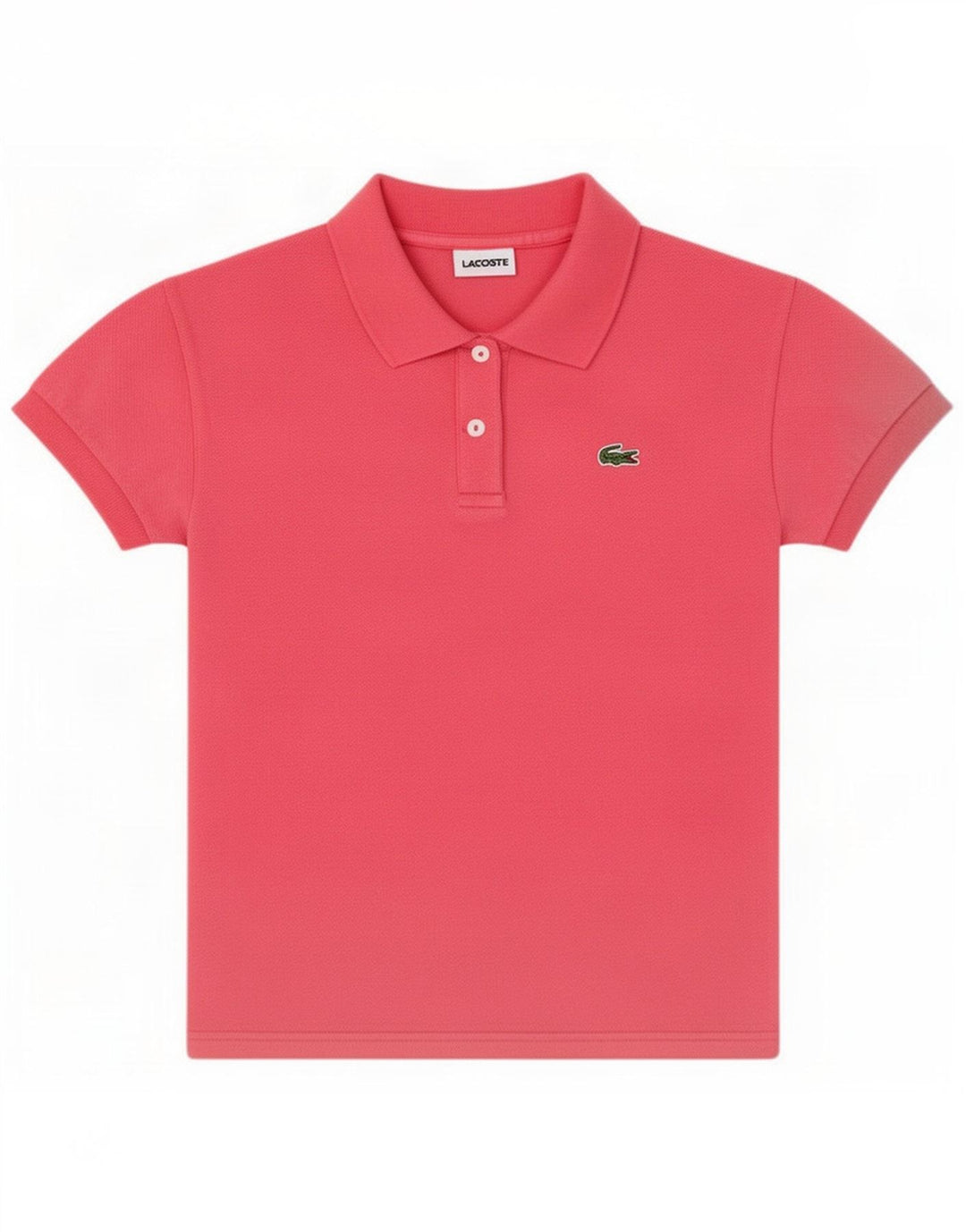 Camisa polo feminina Lacoste tamanho 40 algodão rosa médio