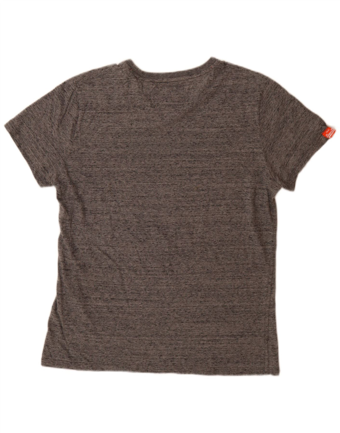 Camiseta masculina Superdry Top cinza médio algodão manchado