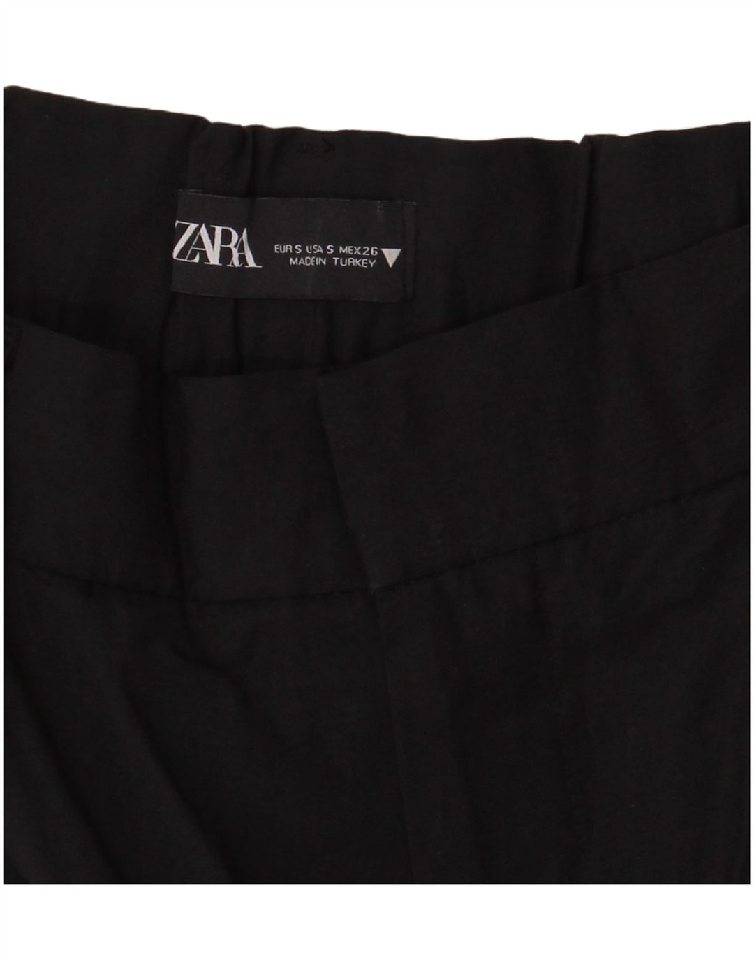 ZARA Shorts Chino Feminino Pegged Pequeno W26 Preto