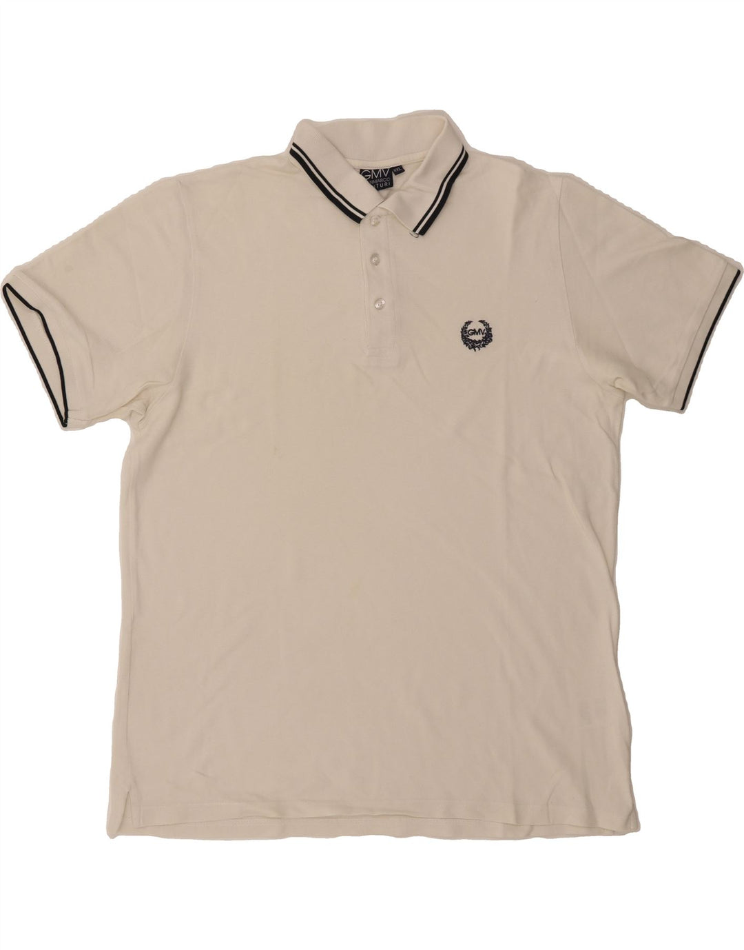 GIANMARCO VENTURI Mens Polo Shirt 2XL White Cotton Vintage Gianmarco Venturi and Second-Hand Gianmarco Venturi from Messina Hembry 