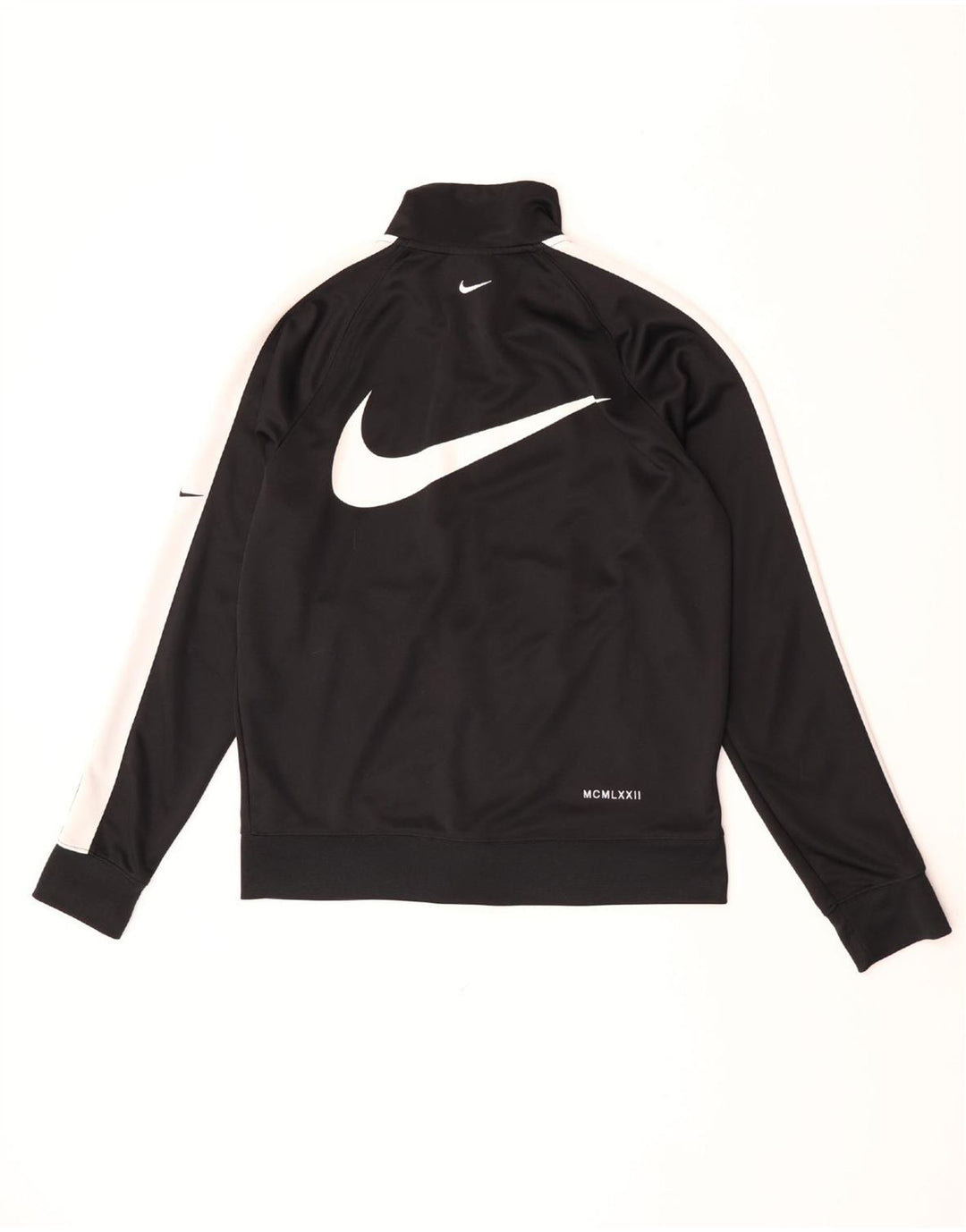 Nike Mens Swoosh Graphic Tracksuit Top Jaqueta Médio Preto Colorblock