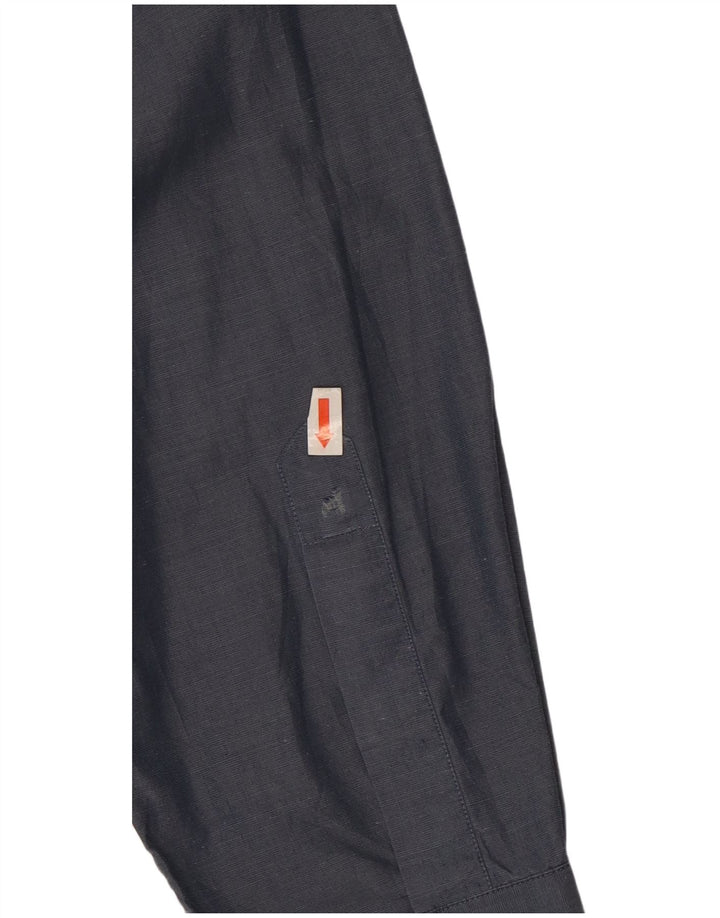 Camisa masculina Hugo Boss tamanho 16 41 grande algodão azul marinho