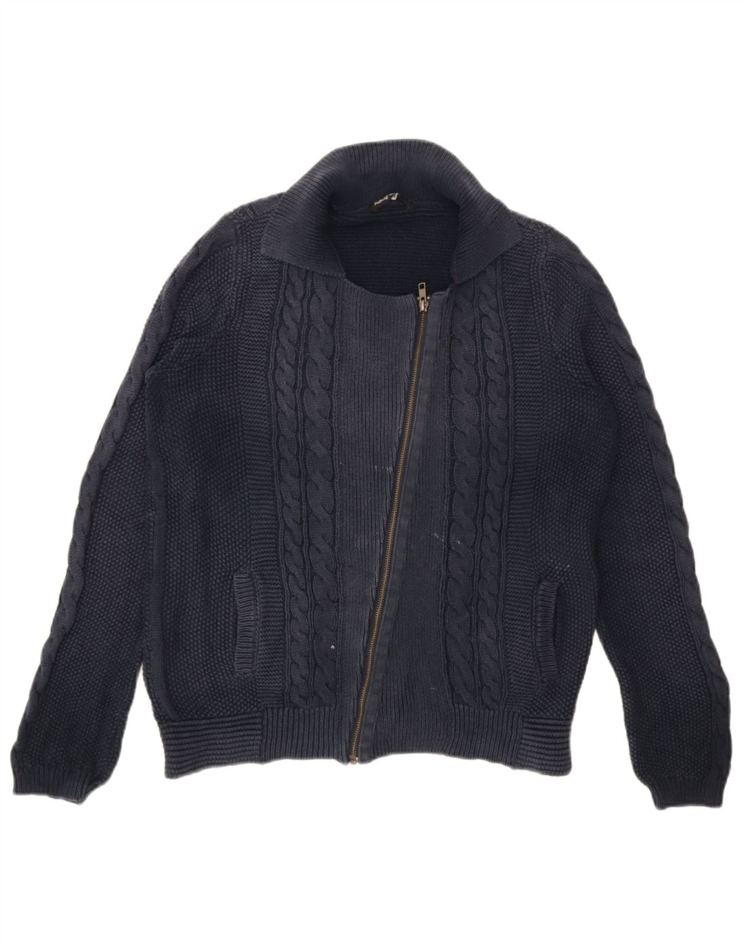 Suéter feminino Marks & Spencer Autograph Cardigan Reino Unido 14 grande azul marinho