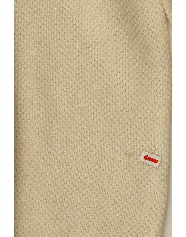 Suéter masculino vintage com decote em V IT 50 Médio Off White