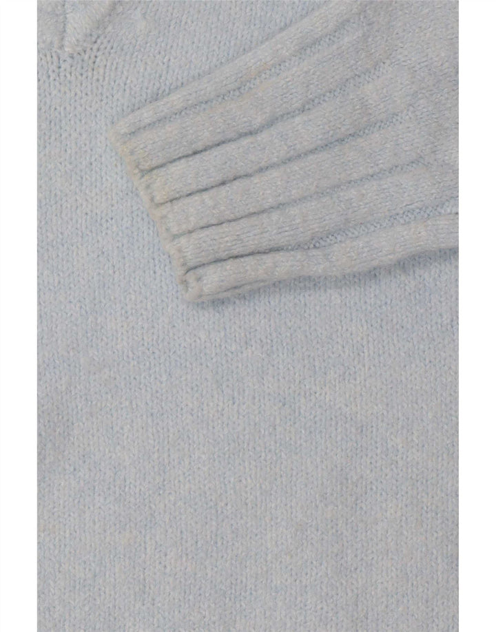 Suéter feminino Marks & Spencer com decote em V grande Reino Unido 6 XS azul