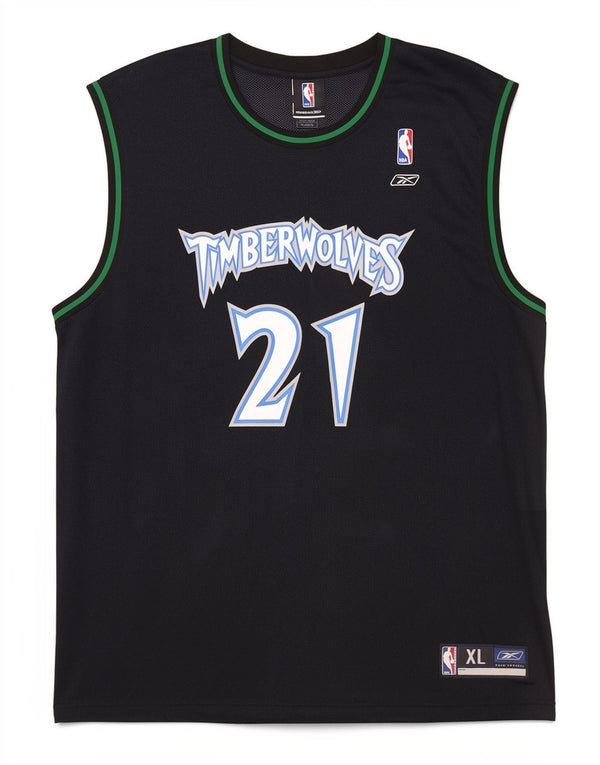 Colete gráfico Reebok masculino Timberwolves NBA Top XL azul marinho nylon esportivo