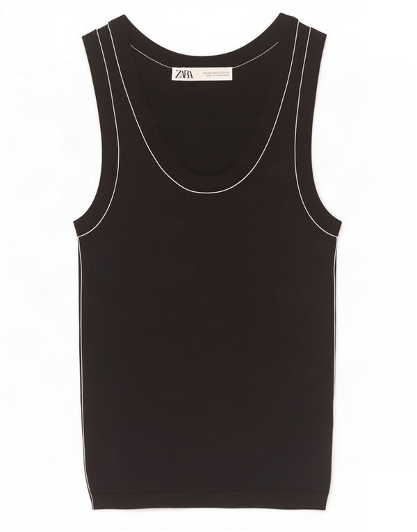 Zara Colete Feminino Top UK 4 XS Preto