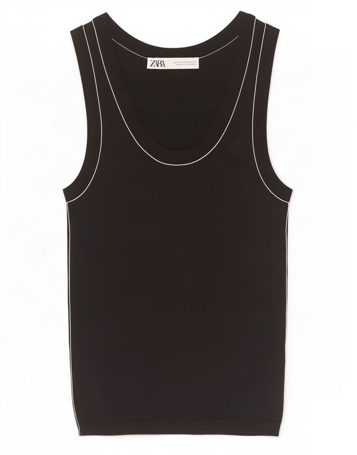 Zara Colete Feminino Top UK 4 XS Preto