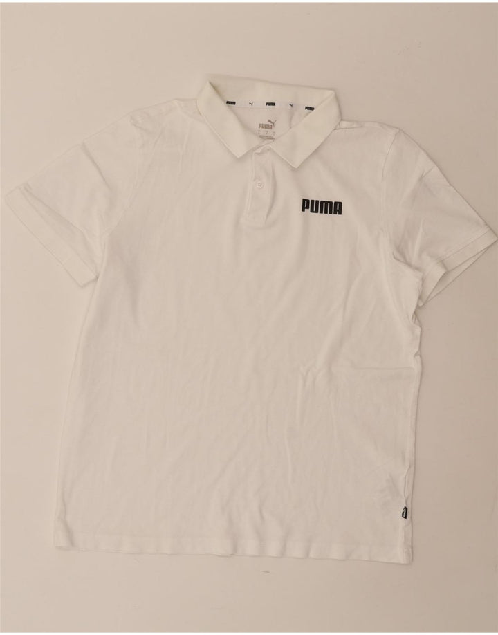 Camisa polo masculina PUMA grande algodão branco