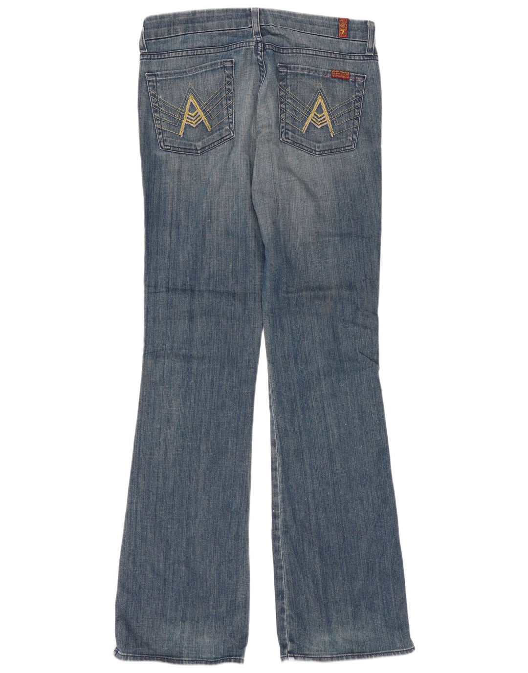 7 For All Mankind Jeans feminino largo W32 L34 algodão azul