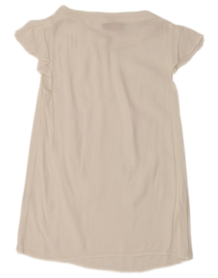 Trussardi Jeans Blusa Longline Feminina Top IT 38 XS Branco