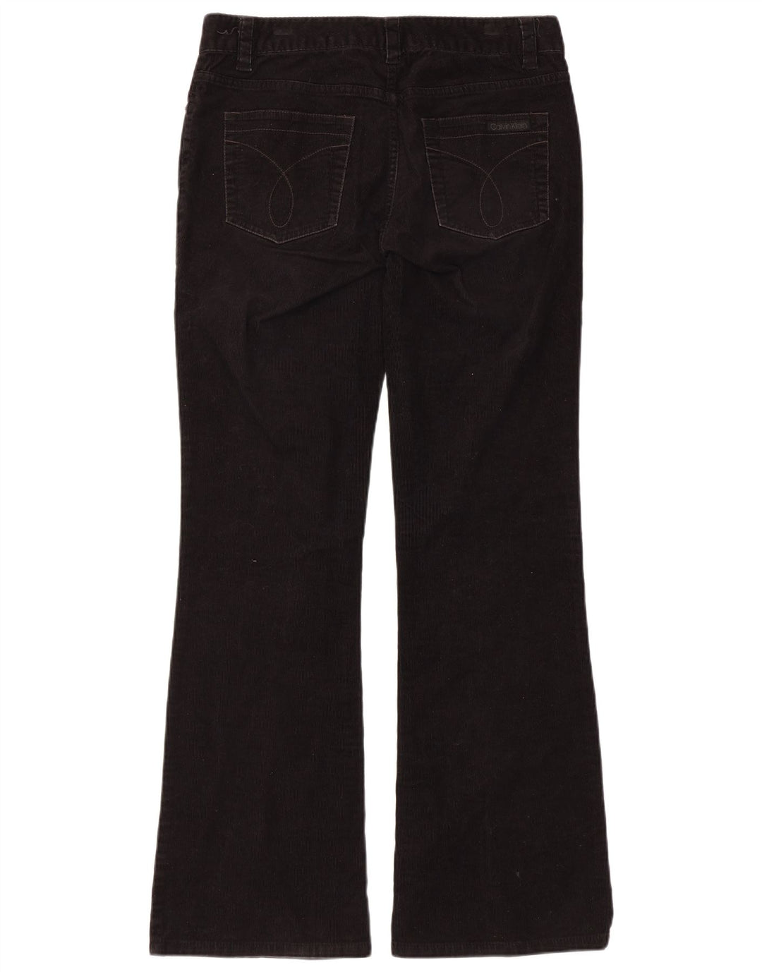 Calça feminina Calvin Klein Bootcut veludo cotelê US 8 médio W32 L31 preta