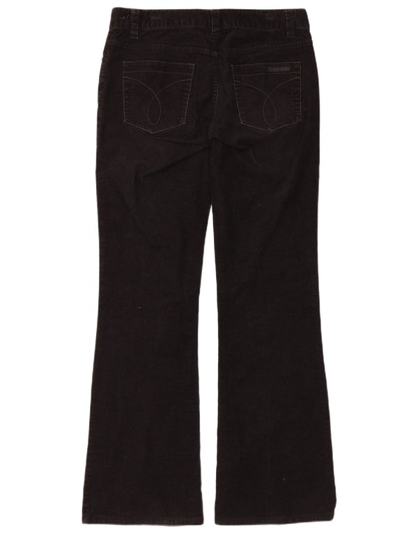 Calça feminina Calvin Klein Bootcut veludo cotelê US 8 médio W32 L31 preta